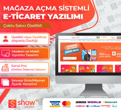 Master Mağaza Açma Sistemli E-Ticaret Web Yazılımı