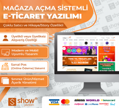 Trakya Mağaza Sistemli Popüler Tasarımlı E-Ticaret Yazılımı